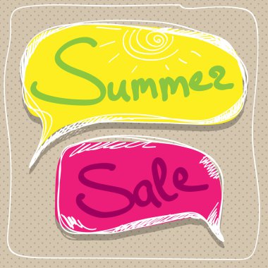 Summer sale Speech Balloons clipart