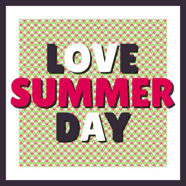 Love summer day background clipart