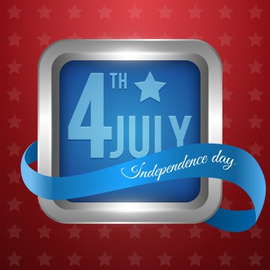 Independence Day postcard design clipart