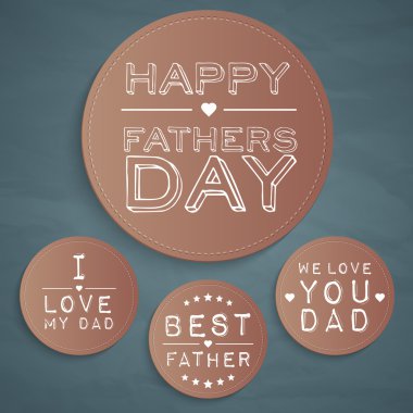 Happy father's day labels clipart