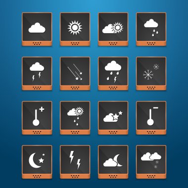 Weather web icons set clipart
