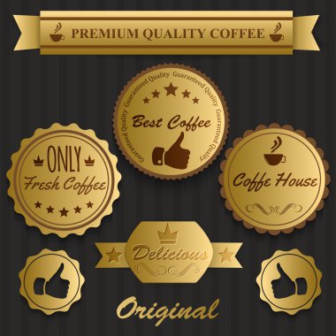Best coffee vintage labels clipart