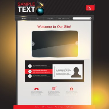 Site banner vektör çizim  