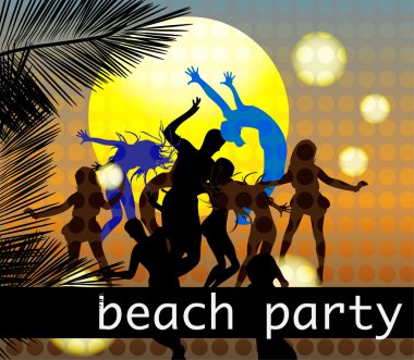 dance on beach vector illustration   clipart