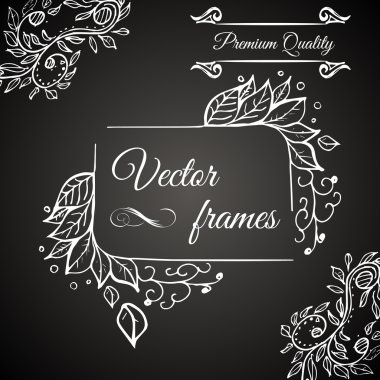 Premium Kalite. Retro vektör çerçeve