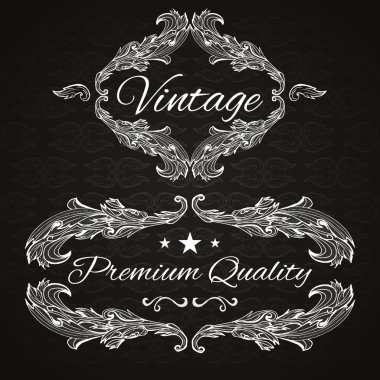 Premium Kalite. Retro vektör çerçeve