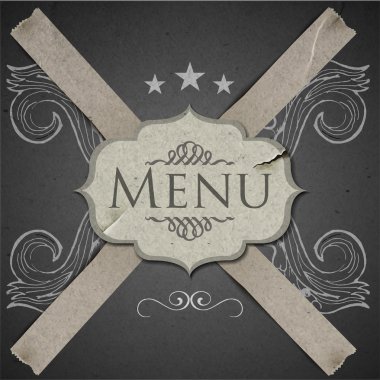 Menü Restoran için Grunge vektör şablonu