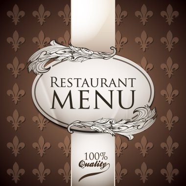 vektör Restoran Menü şablonu. kahverengi ve beyaz renkler