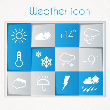 Weather widget and icons clipart