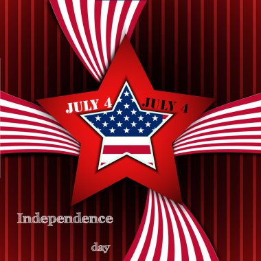 Independence Day postcard design clipart