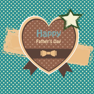 Happy fathers day card vintage retro clipart