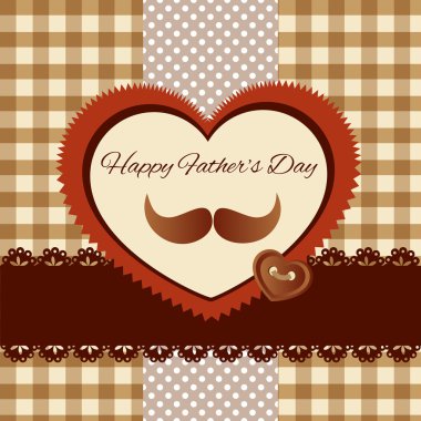 Happy fathers day card vintage retro clipart