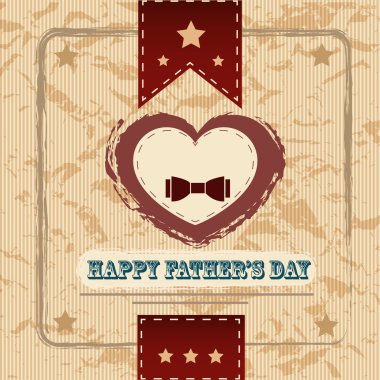 Happy fathers day card vintage retro clipart