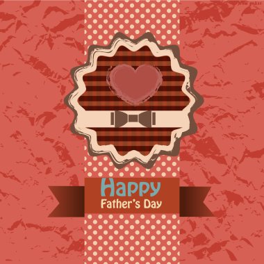 Happy fathers day card vintage retro clipart