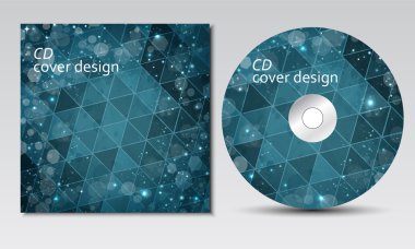 CD cover design template with text space clipart