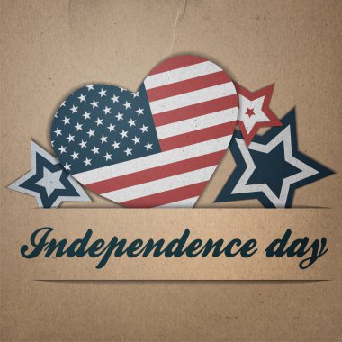Vector independence day background. Retro vintage version clipart