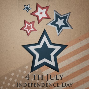 Vector independence day background. Retro vintage version clipart