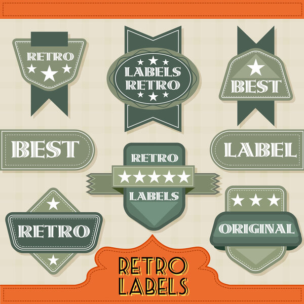 Retro labels vector illustration  