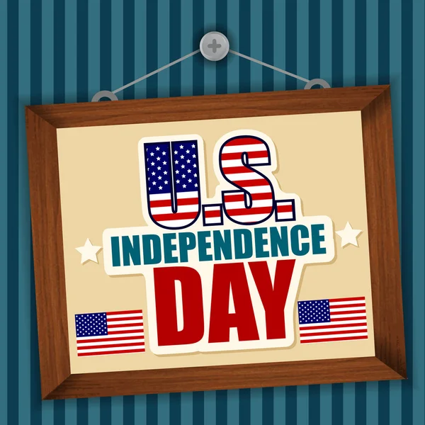 Independence Day Postcard Design — Stock Vector