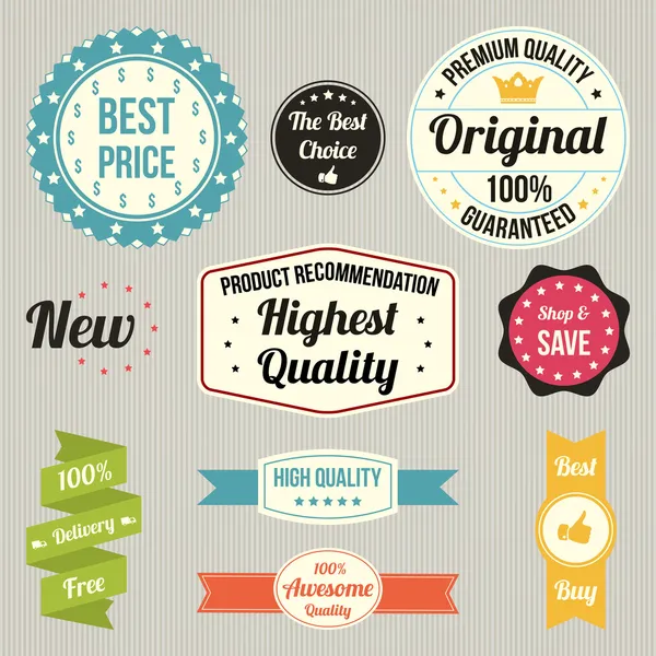 Vintage Satılık işaretleri seti