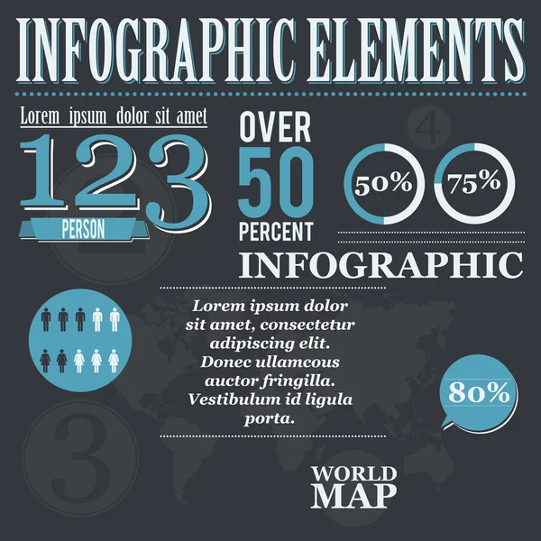 Elementos Infográficos Banner Vector Ilustración — Vector de stock