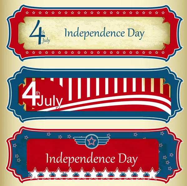 Usa Independence Day Signs — Stock Vector
