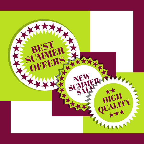 Summer sale signs  banner vector illustration  