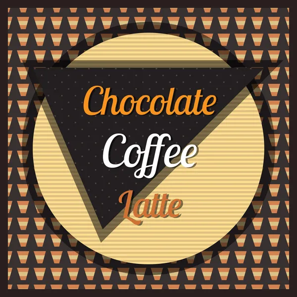 Chocolate Coffee Latte Background — Stock Vector