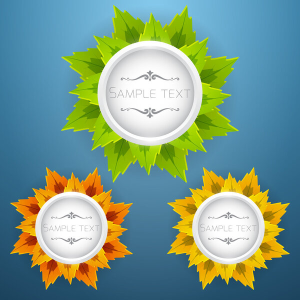 Красные, зеленые и желтые этикетки
