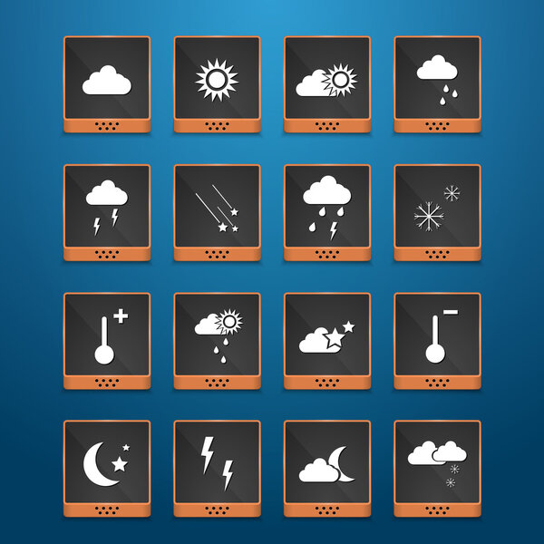 Weather web icons set