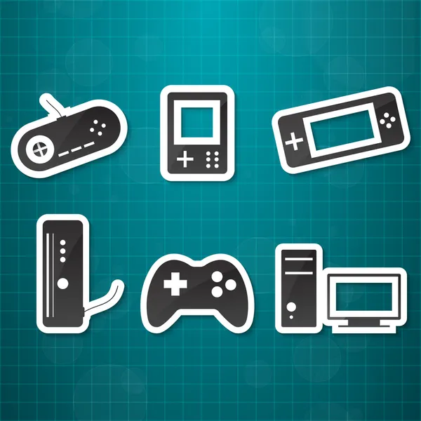 Conjunto Iconos Videojuego — Vector de stock