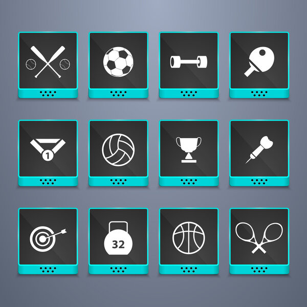 Sports web buttons set