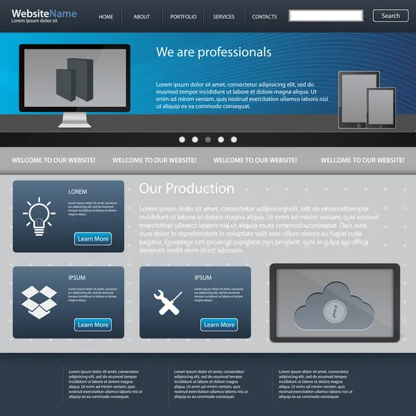 Website Banner Vector Illustration — Stock Vector