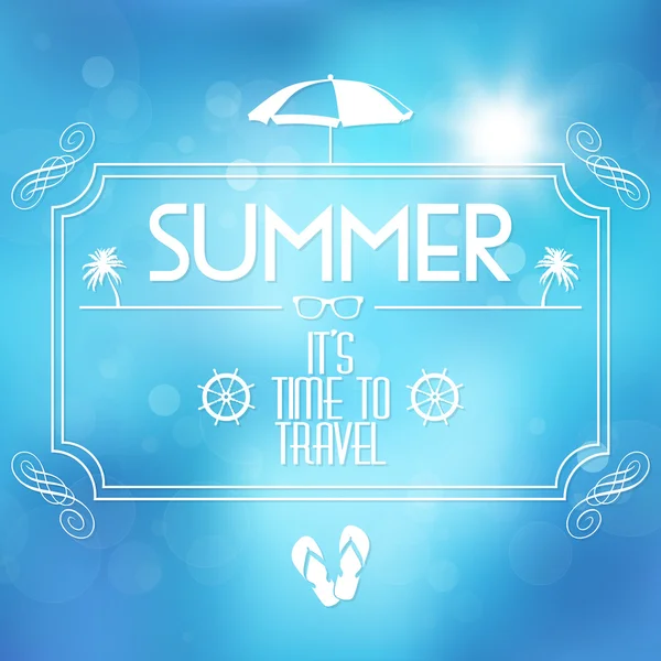 Summer Banner Vector Illustration — Stock Vector