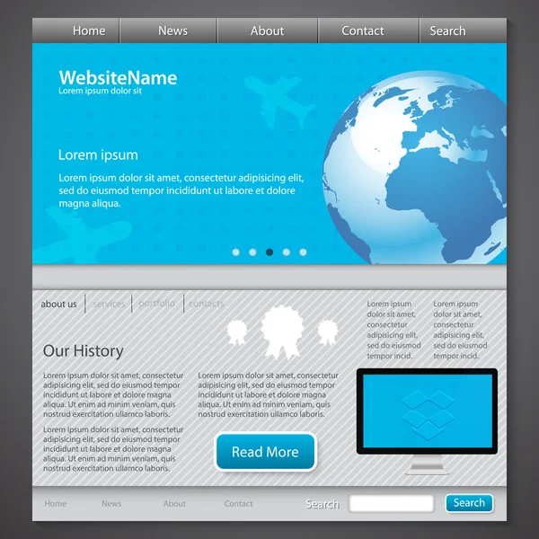 Webbplats Banner Vektorillustration — Stock vektor