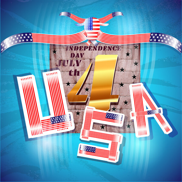 Independence Day postcard design