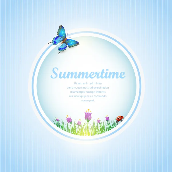 夏の時間バナー ベクトル図 — ストックベクタ