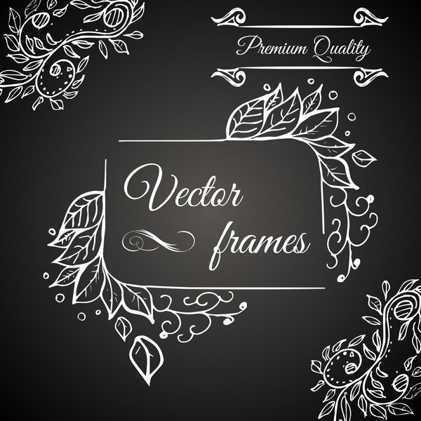 Premium quality. Retro vector frame