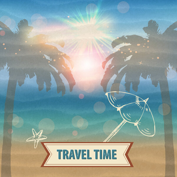 travel time vector illustration  