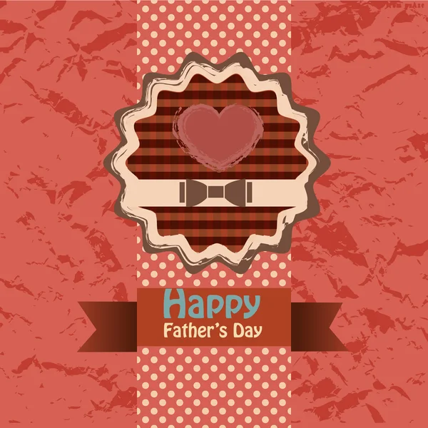Otců Happy Den Kartu Vinobraní Retro — Stockový vektor