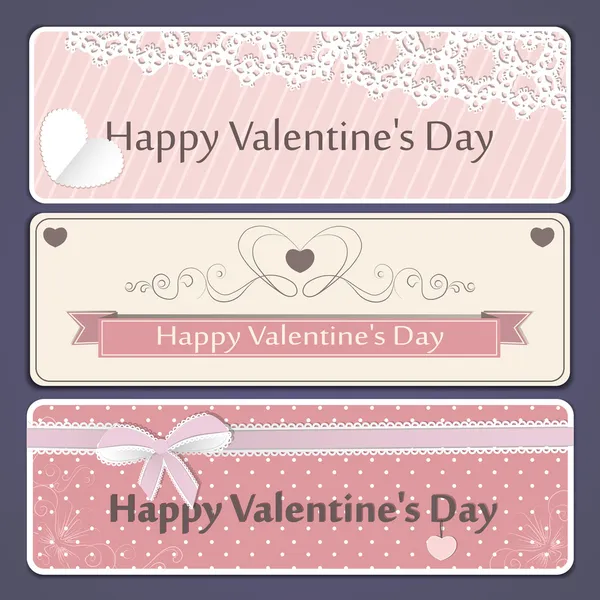 Banner Día San Valentín — Archivo Imágenes Vectoriales