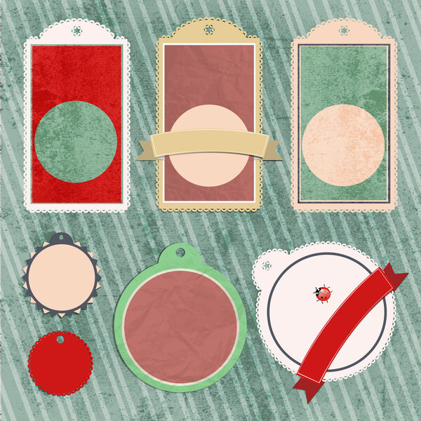 Art set of vector frame lable