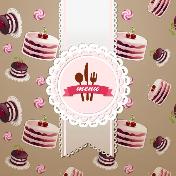 Cakejes Snoep Naadloze Patroon — Stockvector