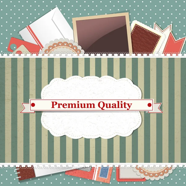 Fond Vintage Qualité Premium — Image vectorielle