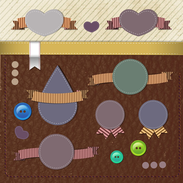 Art set of vector frame lable