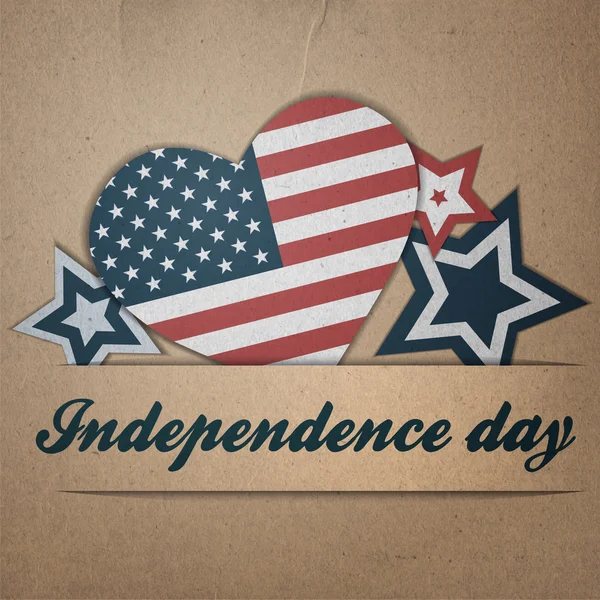 Vector Independence Day Background Retro Vintage Version — Stock Vector