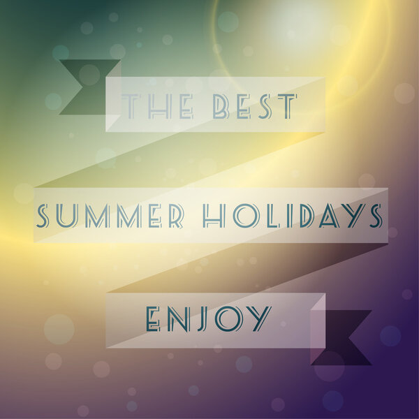 Vector retro background with ribbon