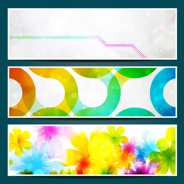 Vector set of web banners