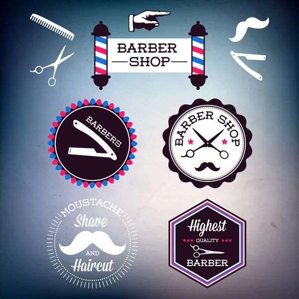 Barber Shop Značky Banner Vektorové Ilustrace Stock Ilustrace