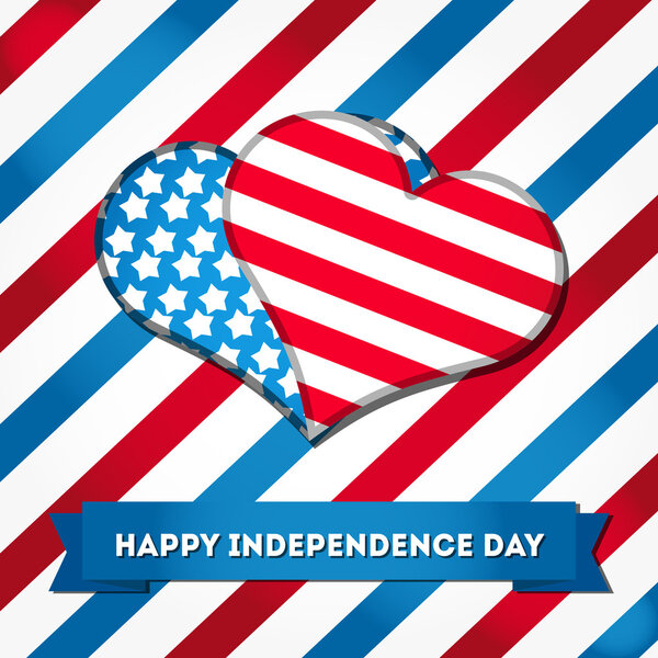 Independence Day Postcard Design Royalty Free Stock Illustrations
